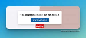 Unarchiving an archived PM project