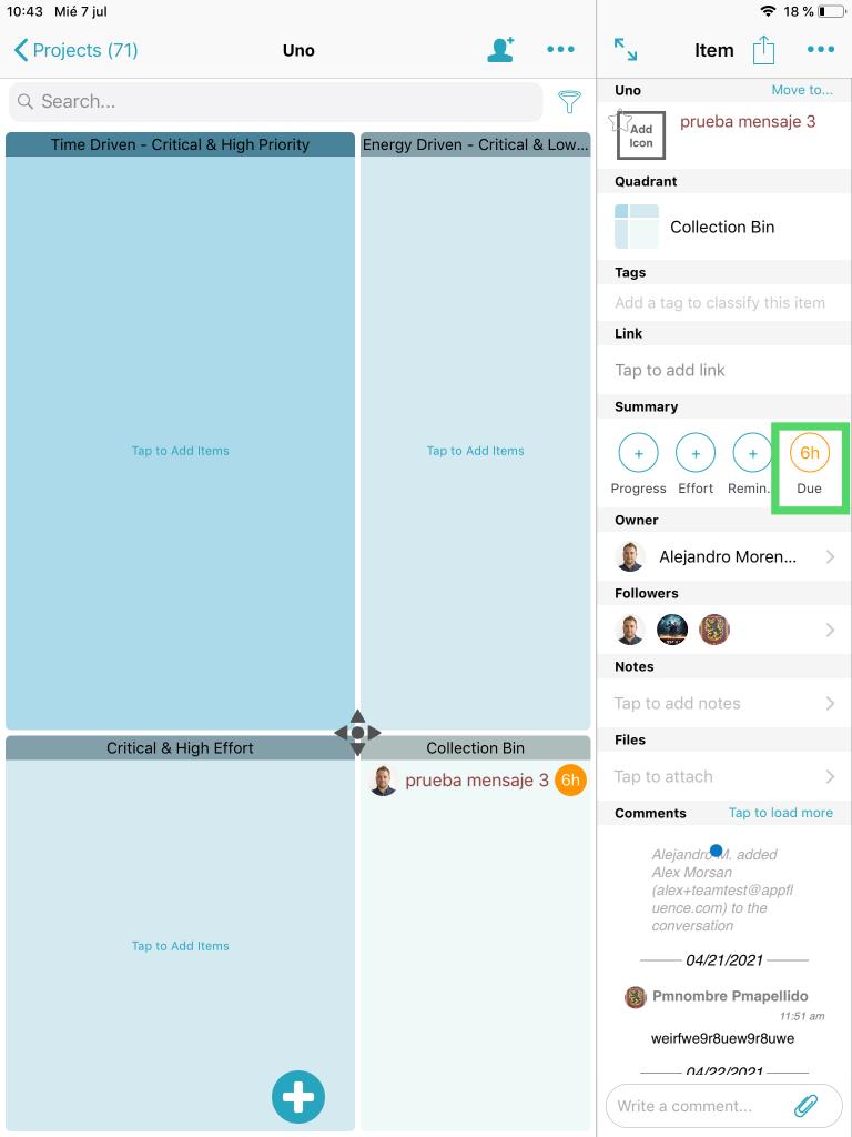 set reminders priority matrix