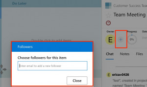 Adding followers to a Priority Matrix item