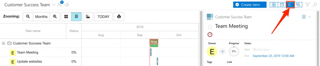 Gantt charts in Priority Matrix