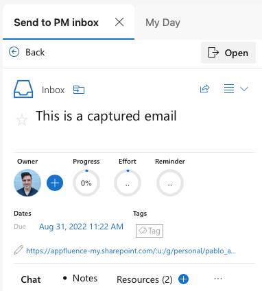Using Priority Matrix to add a due date to an email in Outlook