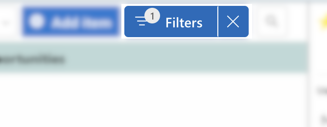 When one or more item filters are enabled, you will see a filter ...