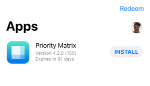 A early preview of Priority Matrix on TestFlight