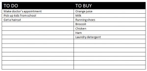 To do list template