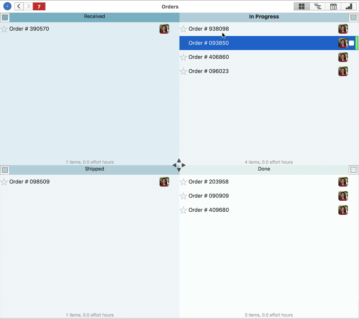 Team Workload Management to Fill Orders by Appfluence.com/productivity