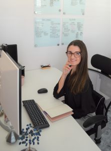 Coach Alejandra Marqués at work.