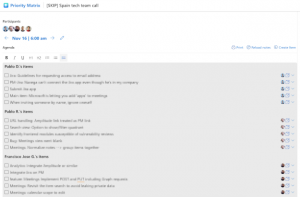 Prepare meeting agendas with Priority Matrix and Microsoft Graph