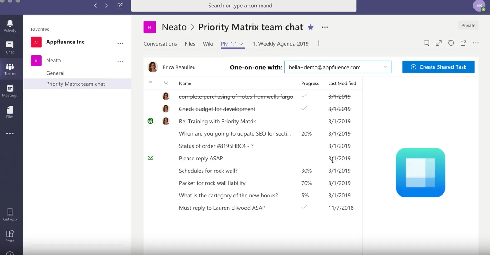 One on One Meeting Tool for Microsoft Teams