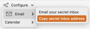 Get your PM inbox address on a Mac