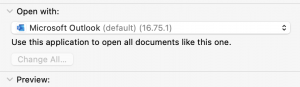 How to open all .eml files with Outlook for Mac