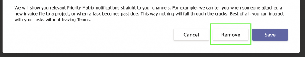Removing a Microsoft Teams connector