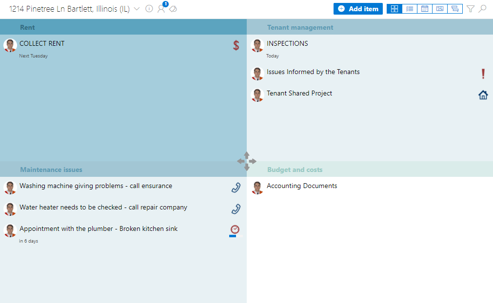 Priority Matrix property management property tasks template
