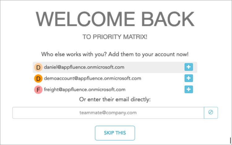 Inviting new users to Priority Matrix using Microsoft Graph